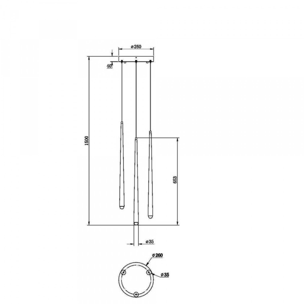 Подвесной светодиодный светильник Maytoni Cascade MOD132PL-L18BSK