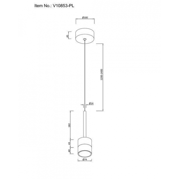 Подвесной светодиодный светильник Moderli Self V10853-PL