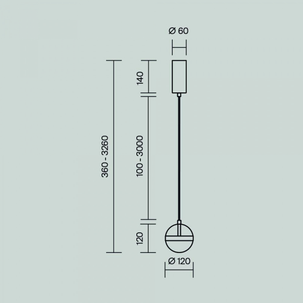 Подвесной светодиодный светильник Maytoni Area MOD295PL-L20BS3K