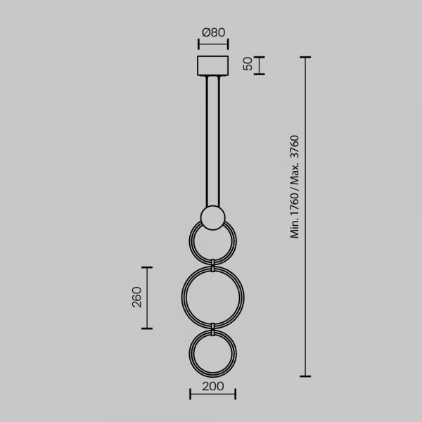 Подвесной светодиодный светильник Maytoni Link MOD357PL-L20BS3K