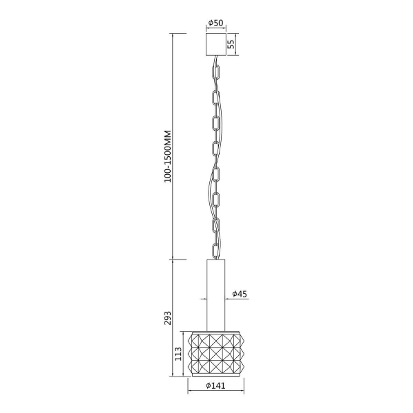 Подвесной светильник Maytoni Rock Me MOD027PL-01BS