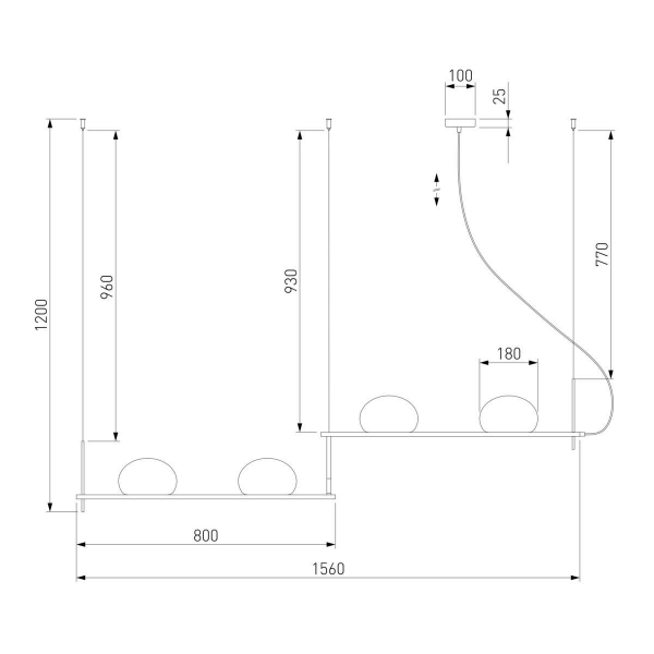 Подвесной светильник Eurosvet Stair 70145/4 черный