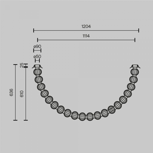 Подвесной светодиодный светильник Maytoni Amulet MOD555CL-L28G3K