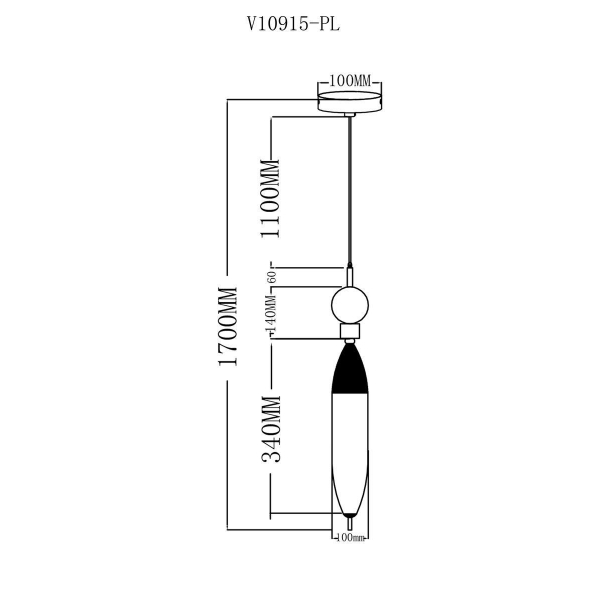 Подвесной светодиодный светильник Moderli Candle V10915-PL