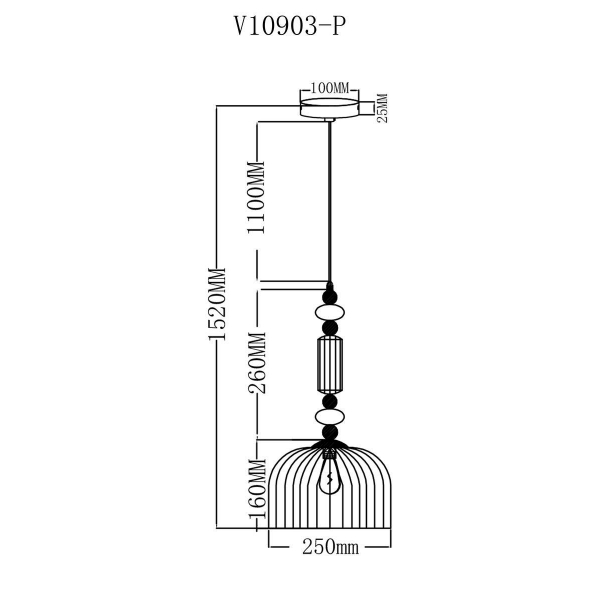 Подвесной светильник Moderli Charm V10903-P