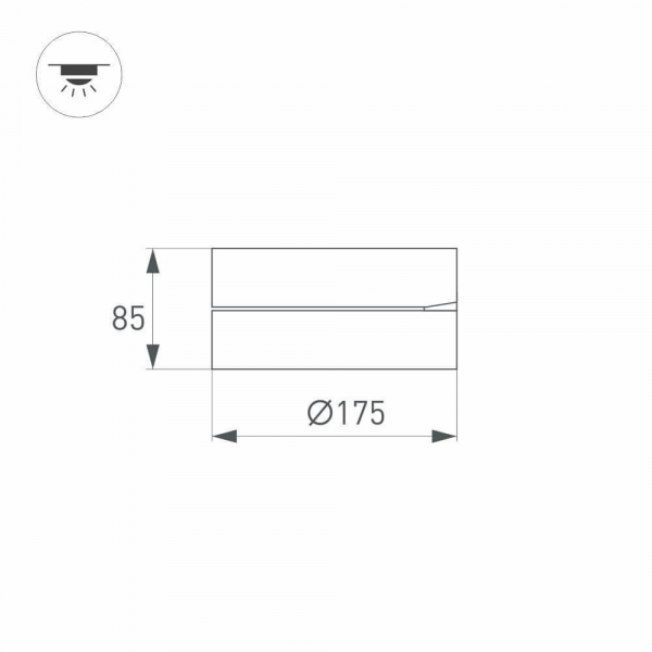 Потолочный светодиодный светильник Arlight SP-Rondo-Flap-R175-16W Warm3000 026452