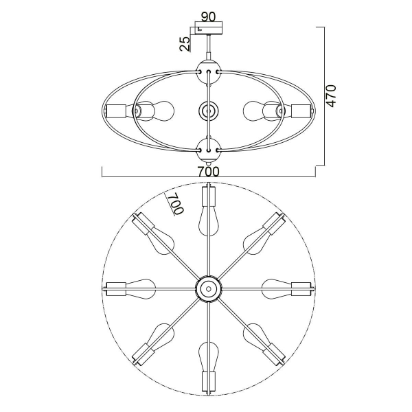 Потолочный светильник Vele Luce Crea VL6522L08