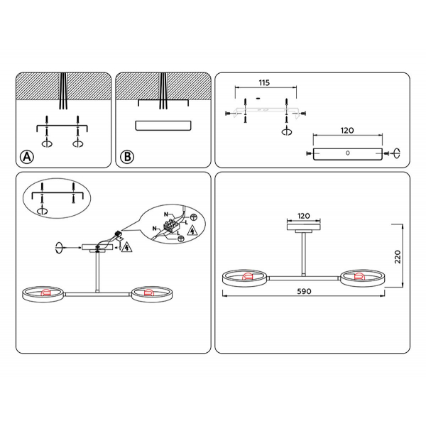 Потолочный светильник Ambrella light Traditional TR8243