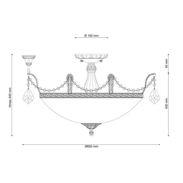 Потолочный светильник Lucia Tucci Barletta 181.8 D620 Antique