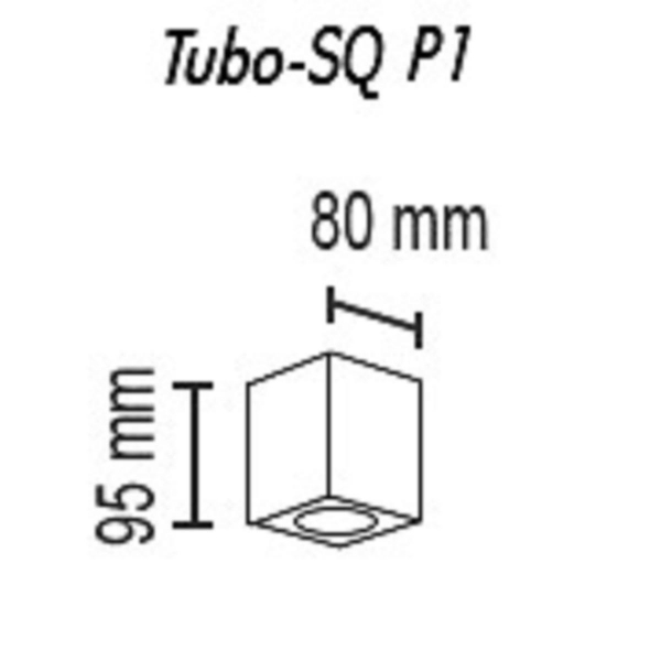 Потолочный светильник TopDecor Tubo8 SQ P1 23