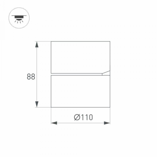 Потолочный светодиодный светильник Arlight SP-Rondo-Flap-R110-25W Day4000 028160