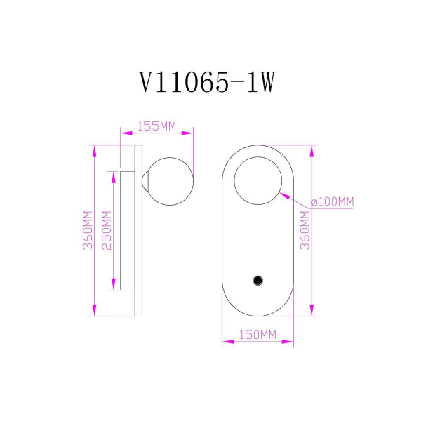 Бра Moderli Cavity V11065-1W