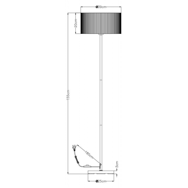 Торшер Arte Lamp Mallorca A1021PN-1SS