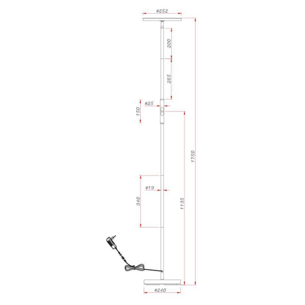 Торшер Arte Lamp Sceptrum A1822PN-1BK