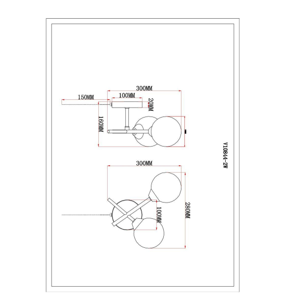 Бра Moderli Molecule V10844-2W