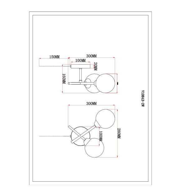 Бра Moderli Molecule V10843-2W