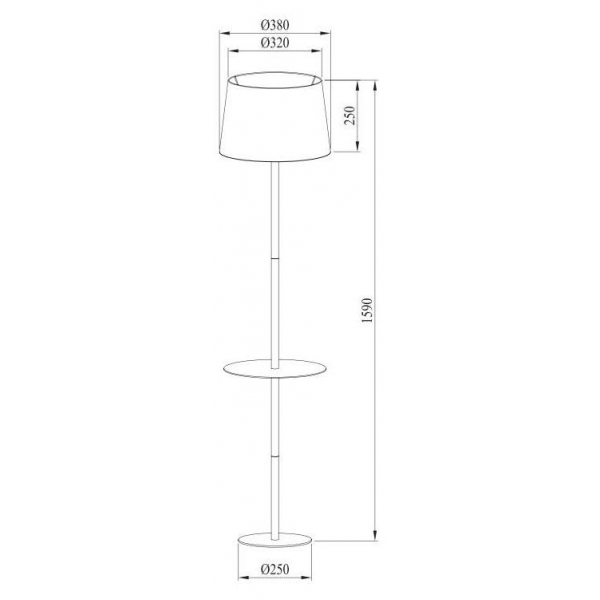 Торшер Arte Lamp Connor A2102PN-1WH