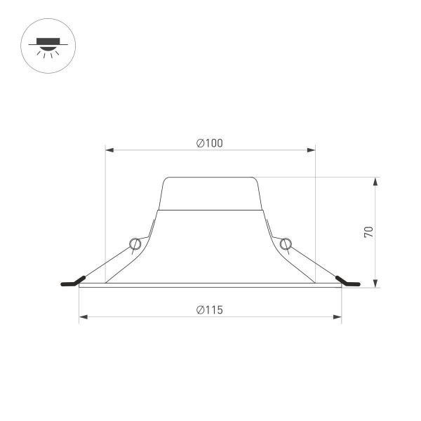 Встраиваемый светодиодный светильник Arlight MS-Blizzard-Built-R115-10W Day4000 036604