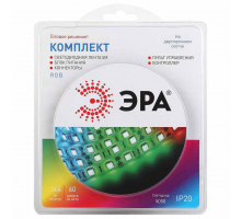 Светодиодная лента ЭРА 14,4W/m 60LED/m 5050SMD RGB 5M 5050kit-14,4-60-12-IP20-RGB-5m Б0043067