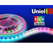 Светодиодная лента Uniel 14,4W/m 60LED/m 5050SMD RGB 5M ULS-5050-60LED/m-10mm-IP20-DC24V-14,4W/m-5M-RGB 04932