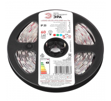 Светодиодная лента ЭРА 14,4W/m 60LED/m 5050SMD RGB 5M LS5050-14,4-60-12-RGB-IP20-1 year-5m Б0035606