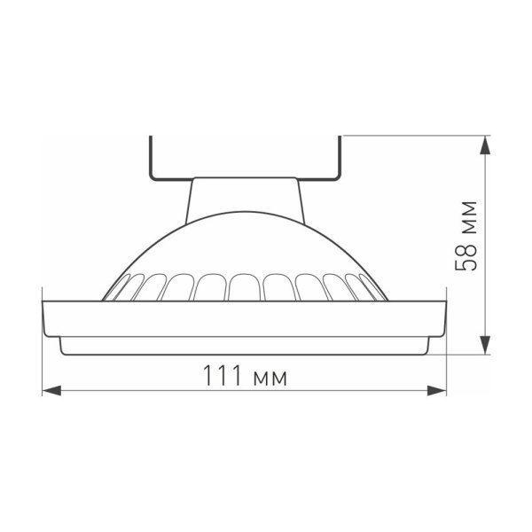 Лампа светодиодная Arlight G53 15W 4000K прозрачная AR111-Unit-G53-15W- Day4000 026886