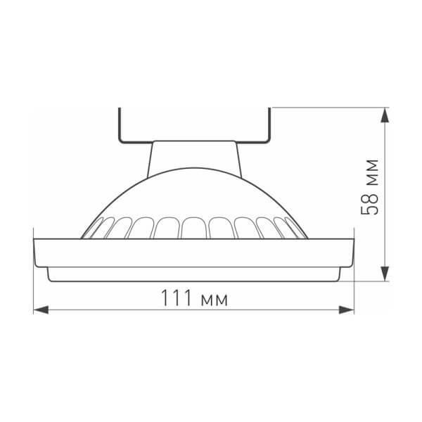 Лампа светодиодная Arlight G53 12W 3000K матовая AR111-UNIT-G53-12W- Warm3000 026887