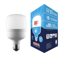 Лампа LED сверхмощная Volpe E27 40W 4000K матовая LED-M80-40W/4000K/E27/FR/NR UL-00006789