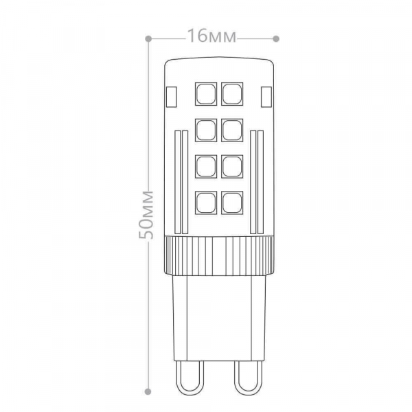 Лампа светодиодная Feron G9 5W 4000K прозрачная LB-432 25770