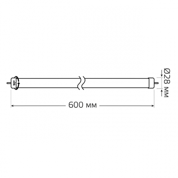 Лампа светодиодная Gauss G13 10W 4000К матовая 93020-R