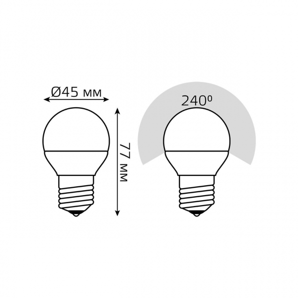 Лампа светодиодная Gauss E27 12W 3000K матовая 53212