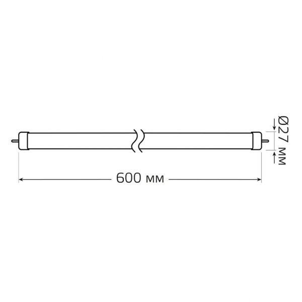 Лампа светодиодная Gauss G13 12W 4000К матовая 93022