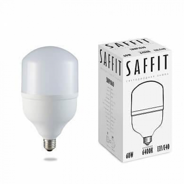 Лампа светодиодная Saffit E27-E40 50W 4000K Цилиндр Матовая SBHP1050 55094