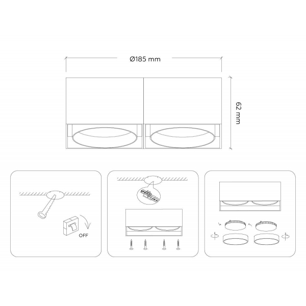 Накладной светильник Ambrella light Techno Spot GX Standard tech TN70875