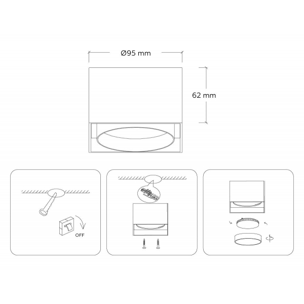 Накладной светильник Ambrella light Techno Spot GX Standard tech TN70866