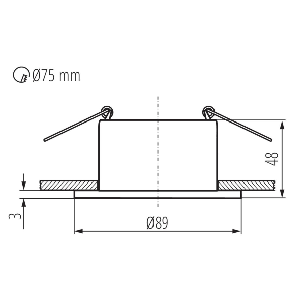 Точечный светильник Kanlux GLOZO DSO G/B 36224