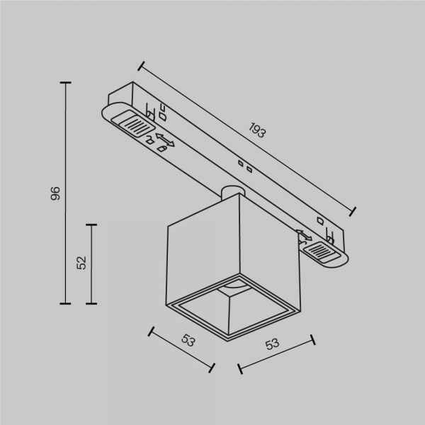 Трековый светодиодный светильник Maytoni Technical Magnetic Exility Alfa S TR133-4-7W-DS-B