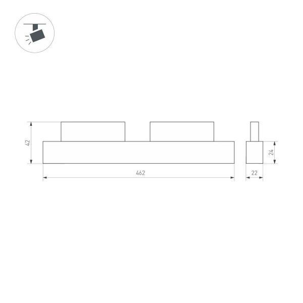 Трековый светодиодный светильник Arlight Mag-Flex-Flat-L465-16W Day4000 047205