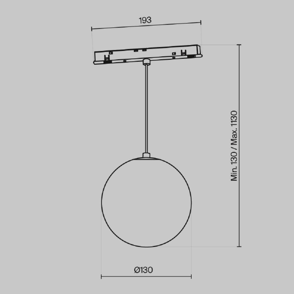 Трековый подвесной светодиодный светильник Maytoni Technical Exility Luna TR039-2-5W3K-W