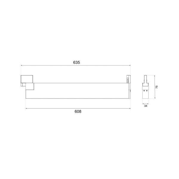 Трековый светодиодный светильник Elektrostandard X-Line белый матовый 28W 4200K LTB55 a052447