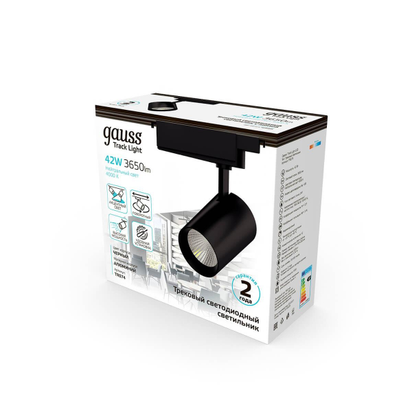 Трековый светодиодный светильник Gauss Track Light Led TR074