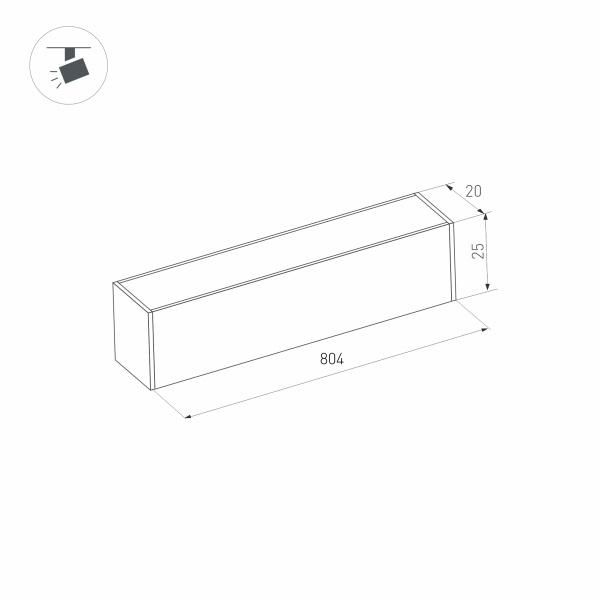 Трековый светодиодный светильник Arlight Mag-Flat-25-L800-24W Day4000 034212