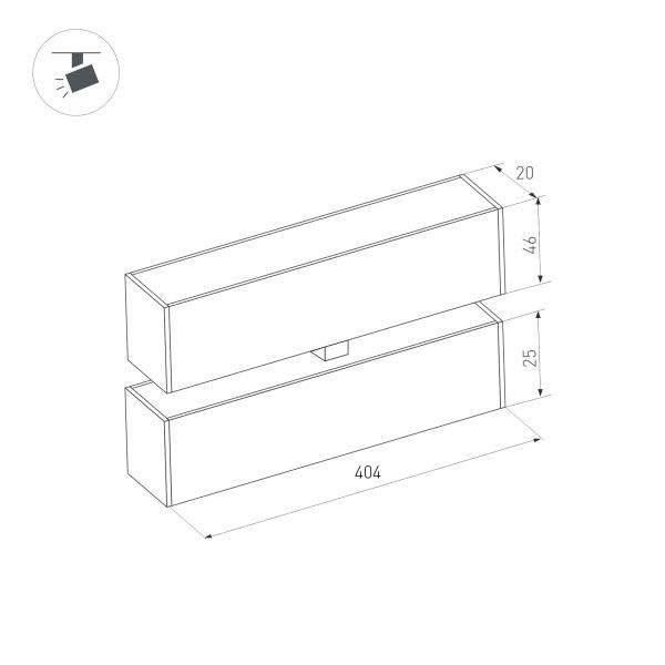 Трековый светодиодный светильник Arlight Mag-Flat-Fold-25-S400-12W Day4000 034237