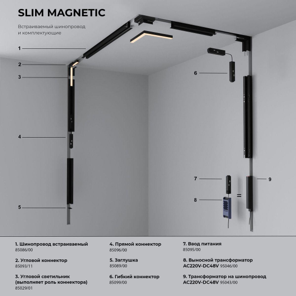 Трековый светодиодный светильник Elektrostandard Slim Magnetic 85209/01 a067371