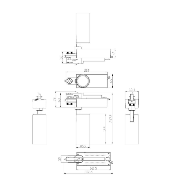 Трековый светодиодный светильник ЭРА SТR-30-36-40K-B20 Б0049763