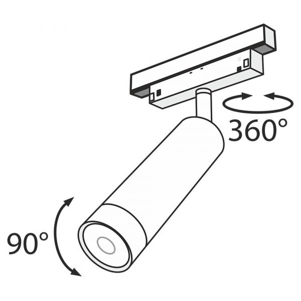 Трековый светодиодный светильник для магнитного шинопровода Maytoni Track Lamps TR019-2-7W3K-B