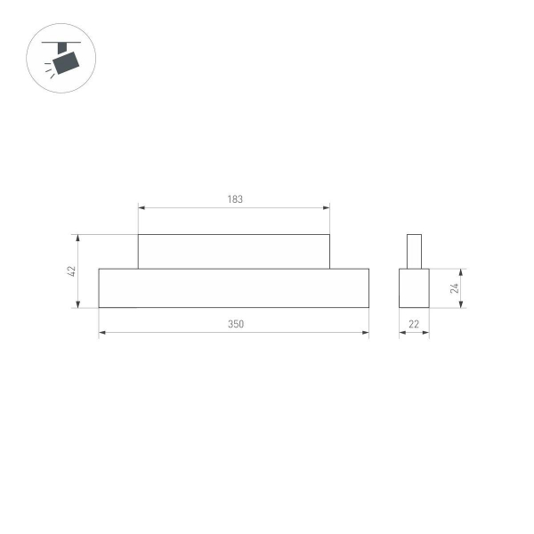 Трековый светодиодный светильник Arlight Mag-Orient-Flat-L350-12W Day4000 049590