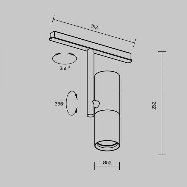 Трековый светодиодный светильник Maytoni Technical Magnetic Exility Elti TR005-2-12W3K-B