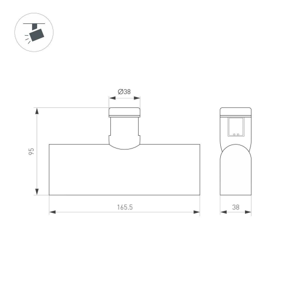 Трековый светодиодный светильник Arlight Art-Apriori-Laser-L165-8W Warm3000 039284