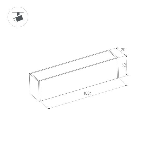 Трековый светодиодный светильник Arlight Mag-Flat-25-L1000-30W Day4000 034214